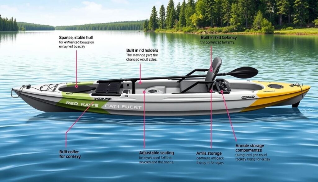 Fishing kayak features