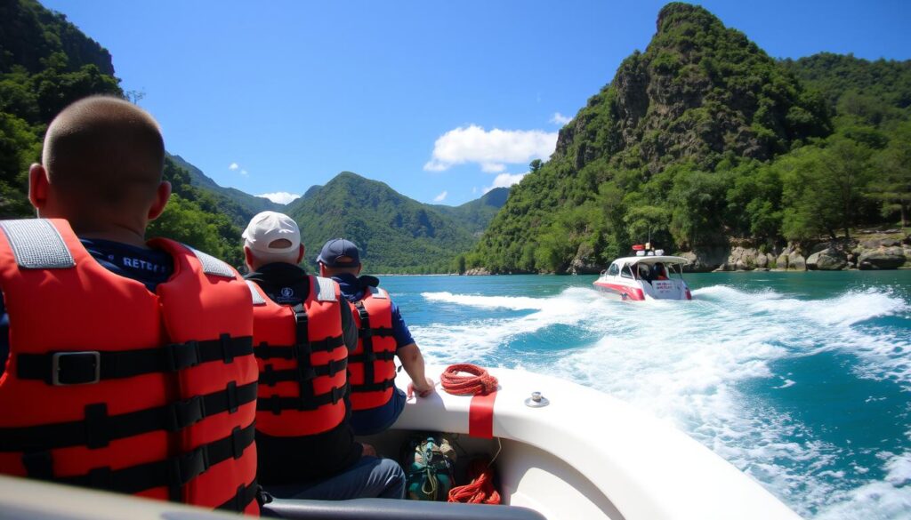 Safety measures in river jet boating