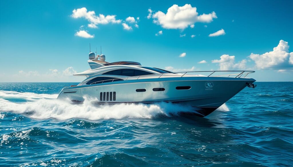 Silver Seas yacht cruising at maximum speed