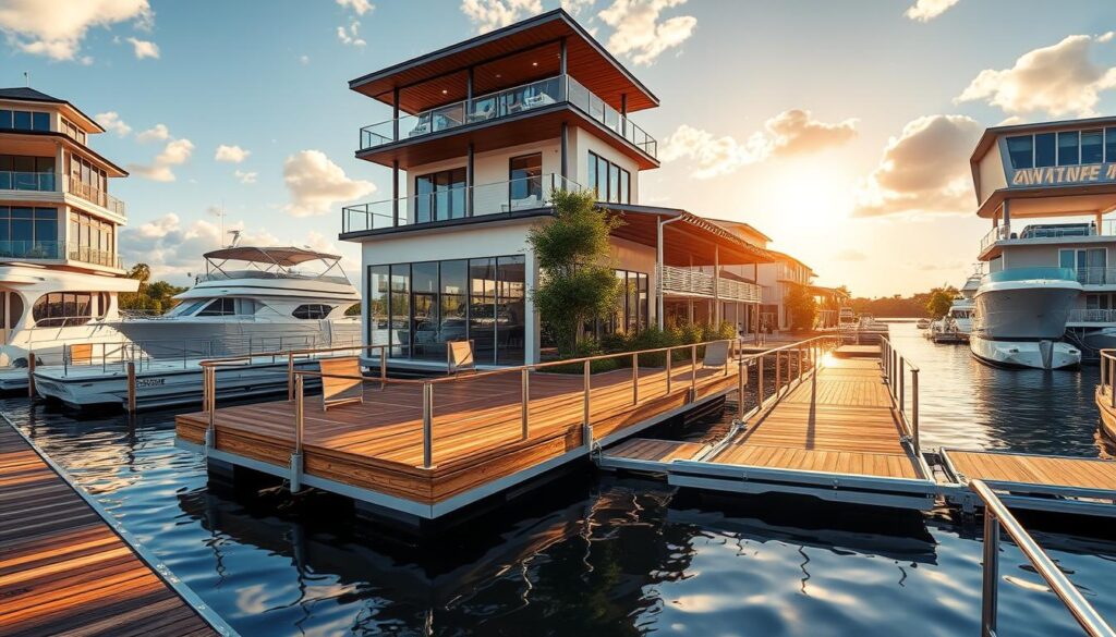 boat dock styles for waterfront homes