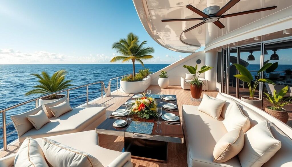 luxury charters outdoor living spaces