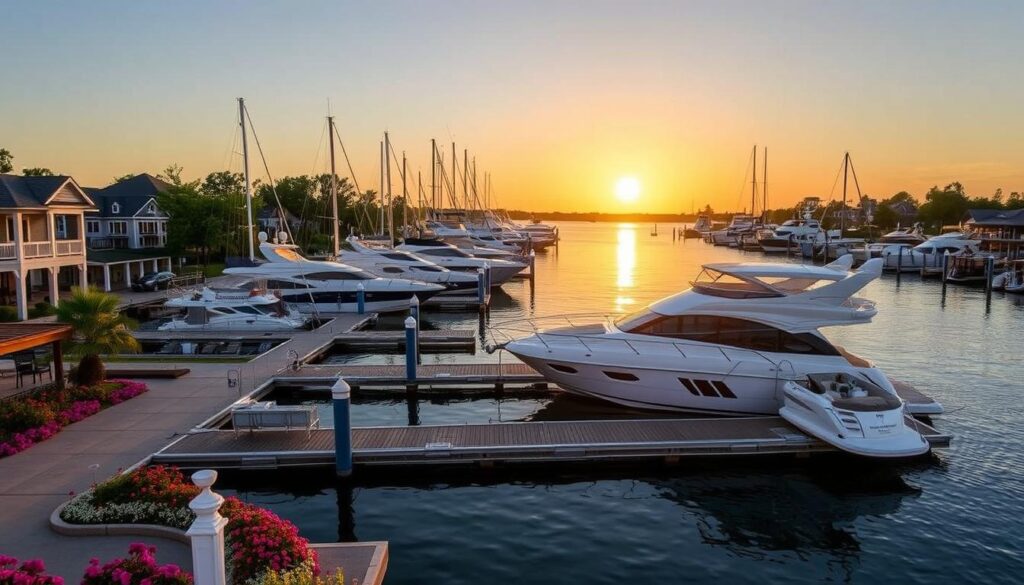 marina facilities at Bluegrass Yacht and Country Club